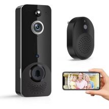 Sonnette vidéo sans fil, sonnette vidéo WiFi, détection humaine intelligente, vision nocturne, stockage dans le cloud, alerte en temps réel