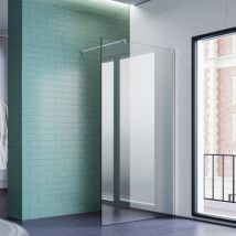 Sonni - Walk in Dusche Duschwände Duschwand Duschabtrennung nano 8mm Klares Sicherheitsglass 120x200cm mit Stabilisator