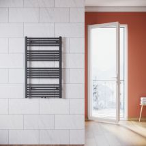 Termoarredo Scaldasalviette Verticale Radiatore ad Acqua Calda Antracite Connessione Centrale 1000x600mm - Sonni