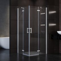 Sonni - Cabine de douche Paroi de douche accès d'angle 120x120cm Porte de douche à charnières
