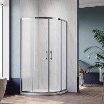 Box Doccia Cabina doccia circolare 90x90cm Porta Scorrevole Trasparente Cabina Ddoccia Parete Doccia - Sonni
