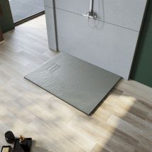 Sonni - Receveur de douche Receveur de douche plat smc antidérapant, design découpable Gris 120 x 90 cm