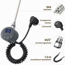 Sonni Heizwiderstande Fur Handtuchheizkorper Badezimmerheizung Handtuchtrockner Mit Thermostat Elektronischem Temperaturregler Und Timing-funktion (