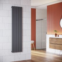 Sonni - Radiateur eau chaude en acier Conception murale Vertical Radiateur chauffage central 1800x465mm Panneau Unique Anthracite (804W)