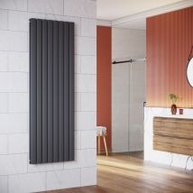 Sonni - Radiateur eau chaude en acier Conception murale Vertical Radiateur chauffage central 1800x542mm Panneau Double Anthracite (1865W)