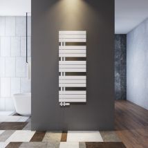 Sonni - Portasciugamani a radiatore per bagno 1314x500mm asciugamani con testa termostatica a radiatore Bianco, Attacco Connessione laterale, 1160