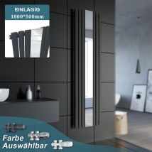 Radiador con espejo Antracita Con Termostato Multibloque Antracita 1800x504mm - Sonni