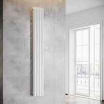 Radiador de Vertical Blanco Ovalado Radiador Centro Conexión Doble Capa 1800x239mm - Sonni