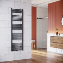 Radiador Toallero Agua Radiadores Toalleros Electricos Conexión Intermedia 500x1600mm Gris Antracita 603W - Sonni