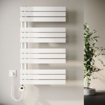 Sonni - Radiateur sèche-serviettes électrique avec thermoplongeur Radiateur de salle de bain électrique avec réglage de la température et minuterie