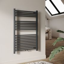 Sonni - Radiateur sèche-serviettes Salle de bains Raccord central Radiateur sèche-serviettes Anthracite Droit 60×100cm