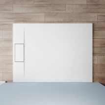 Sonni - Receveur de douche Plat smc Blanc 120x90cm,Antidérapant