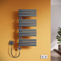 Sonni - Radiateur de salle de bain Porte-serviettes avec élément chauffant, panneau de chauffe-serviettes, sèche-serviettes, anthracite 1038x500 mm