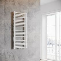 Sonni - Termoarredo Scaldasalviette Radiatore ad Acqua Calda Bagno Collegamento Intermedio 1000x400mm Bianco