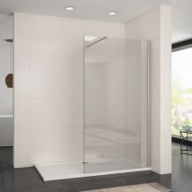 Sonni - Walk in Paroi de douche nano esg 8mm, paroi de douche Paroi de douche en verre avec stabilisateur 90x200cm