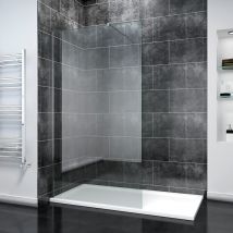 Sonni - Walk in Paroi de douche nano esg 8mm, paroi de douche Paroi de séparation en verre avec stabilisateur 100x200cm