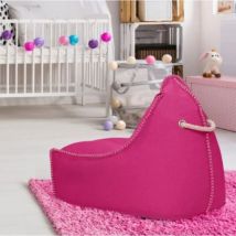 Minibuddy's Rest Fauteuil Poire + Repose Pieds 75x60x65 Cm Interieur Dehoussable, Surpiqures, Rose, Sans Polystyrène - Soo Santaï