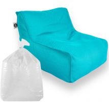 Soo Santaï Set – Daddy Cool XL-Sessel + Polystyrol, 100 x 90 x 70 cm, für Innen & Außen, abziehbar & UV-beständig, Blau