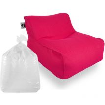 Soo Santaï - Sillón puf Set Daddy Cool xl + poliestireno, 100x90x70 cm, rosa