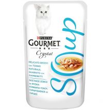 Gourmet - Sopa Cristal con atún y gambas Purina 40 gramos