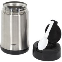 Bol De Sopa Isotérmico - Cook Concept - Con Cubiertos De Inox - Hermético - Plata Y Negro - 50cl