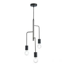 Sopely Industrial Style 3 light Ceiling Pendant in Pewter - pewter