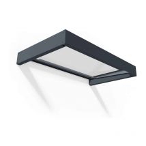 Palram - Patio Cover Sophia Door Awning Canopy 1600 Clear - Acrylic - L160 x W95 x H17 cm - Grey