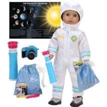 Teamson Kids - Sophia's par 8 Pcs Smithsonian Astronaute avec Accessoires pour 18 poupées, multicolores