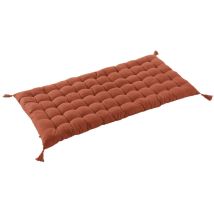 Sophie - Matelas de Sol avec pompons 60x120cm Coton Coloris Terracotta
