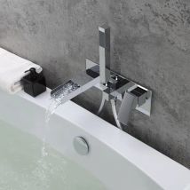 Lookshop - Chrome wall mounted bath mixer tap - Alnair