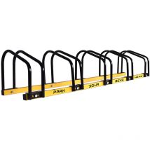 Boudech - Soporte 5 bicicletas modular Aparcamiento bicis Aparcabicis Metal Exterior Suelo en el parque, carreteras privadas o garaje.