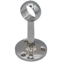 Crevicosta - fplus soporte abierto cromo 19 , Soporte abierto cromado 19 mm Soporte abierto para barra de armario redonda de 19 mm de diámetro