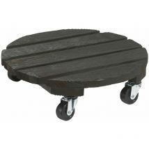 Nortene - Soporte con ruedas de madera 'Flora Roll Color' - 40 cm - Antracita