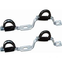 Kit de 2 soportes metálicos dobles para colectores de 3/4' (20x27) con goma insonorizada Noyon&thiebault 3052-20S2