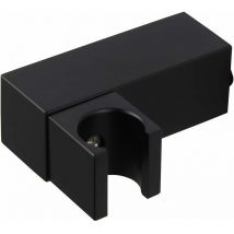 Briller - Ahlsen Soporte de ducha negro mate, soporte de cabezal de ducha, montaje en pared, soporte de ducha de mano, soporte de cabezal de ducha de