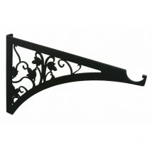 Floral - Soporte de maceta colgante negro forja