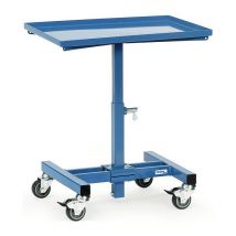Fetra - Soporte de material plataforma de carga-L605xW405mm altura ajustable 720-995mm azul brillante móvil
