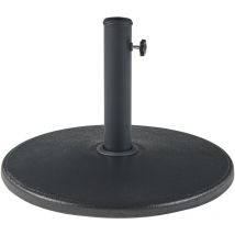 Soporte de sombrilla Bionaz redondo hormigón 50x5,5cm - Negro [casa.pro]