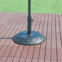 Soporte de sombrilla Bisegna redondo hormigón Ø50x7cm - Negro [casa.pro]