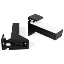 Italiana Ferramenta - soporte estante mural modelo kalabrone (2 unidades) acabado negro