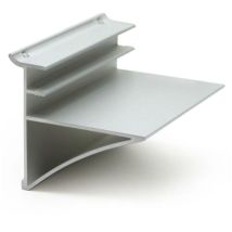 Zobal - Soporte Est/madera Espesor 25 L100 Plata Mate Cabeza Plana Con Pestaña De Sujeccion Superior.