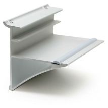 Zobal - soporte est/madera espesor máximo de 28mm l100 plata mate cabeza plana con pestaña superior de sujeccion y goma.