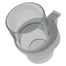 Soporte inclinado 1vaso a84 h114 plata mate , 0UNIDADES - Zobal