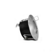 Soporte para Spot Black/Chrome impermeable IP65 IK08 Ø83mm - perforación Ø70mm