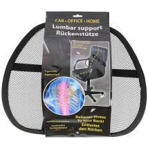 Soporte Lumbar Malla 40x38x15cm Negro