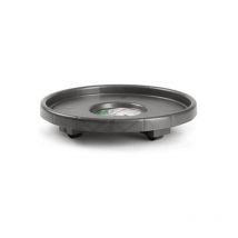 Soporte maceta ruedas antracita 34 cm