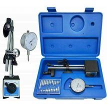 KZQ - Soporte magnético con base magnética para indicador de cuadrante, rango de medición de 10 mm con graduación de 0,01 mm - 1 juego - dpzo