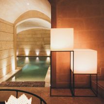 Monacis - Soporte metálico negro h 40 cm para maceta lámpara Cube Youcube Matera 80x80 cm