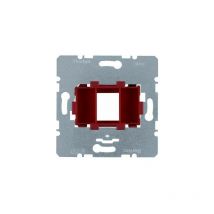Berker Mecanismo placa soporte con entrada con 1 elemento rojo 454001
