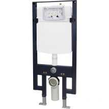 Bastidor de soporte para inodoro, Panel de montaje ajustable para inodoro suspendido con placa de control - G3004A Modelo 4111 satinado - Bernstein